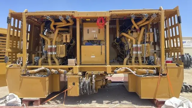 Machine compartments opened up, with pipework run through both